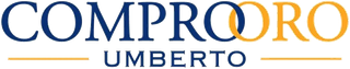Logo con la scritta “Comporo Umberto” in blu e oro su sfondo bianco.