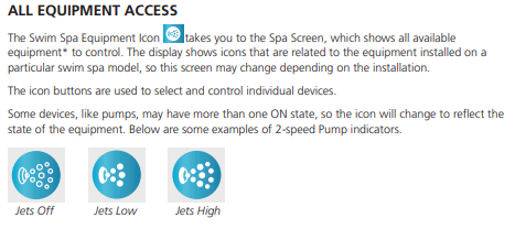 Swim Spa Summary of Jets