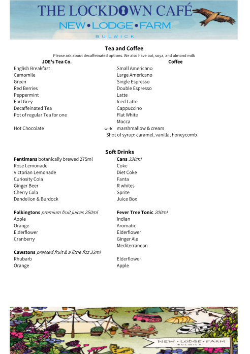 New Lodge Farm Beverage Menu 2