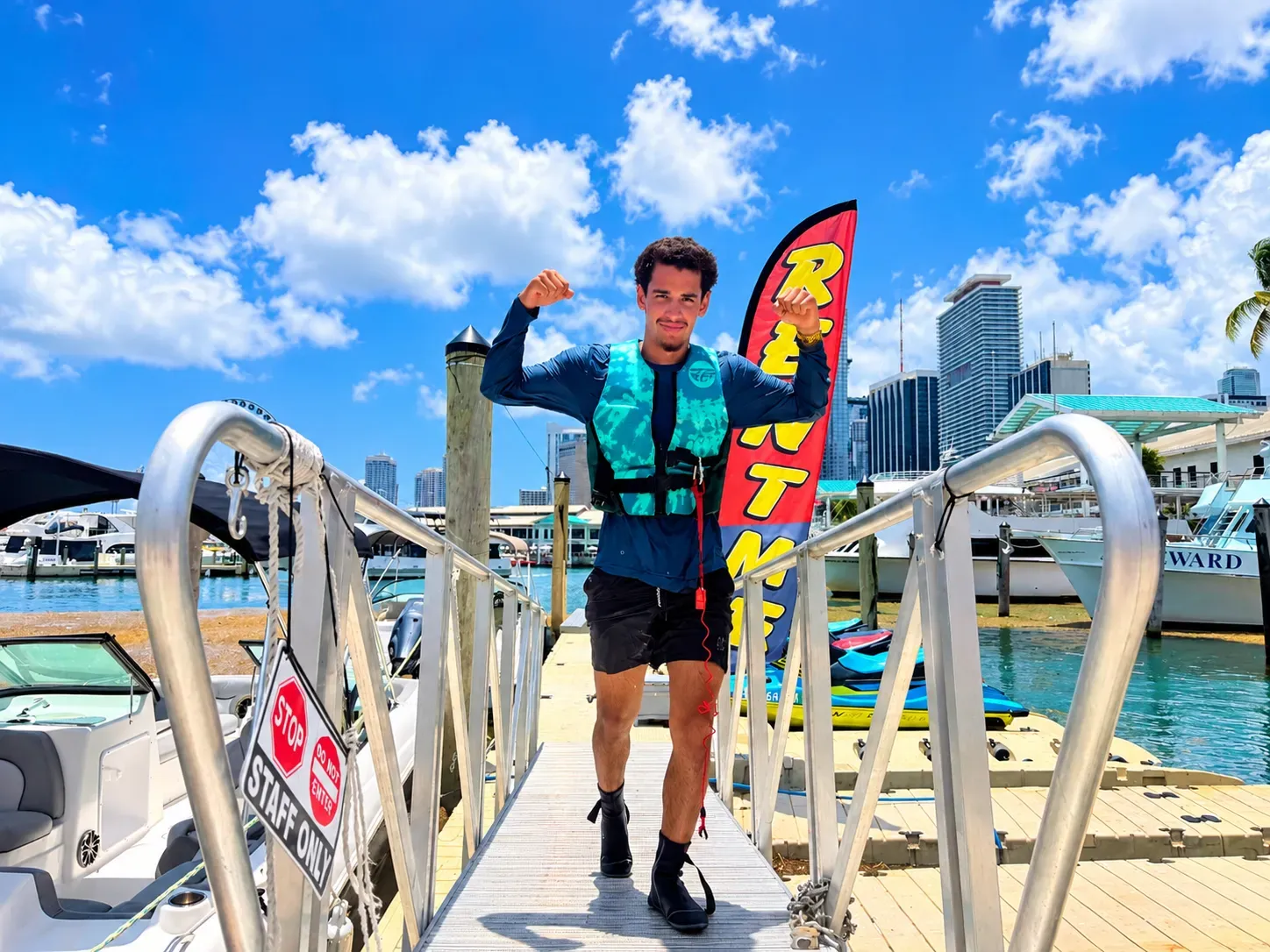Contact Miami Jet Ski Tours and Rentals with our on-site jet ski tour guide at Bayside Marina.