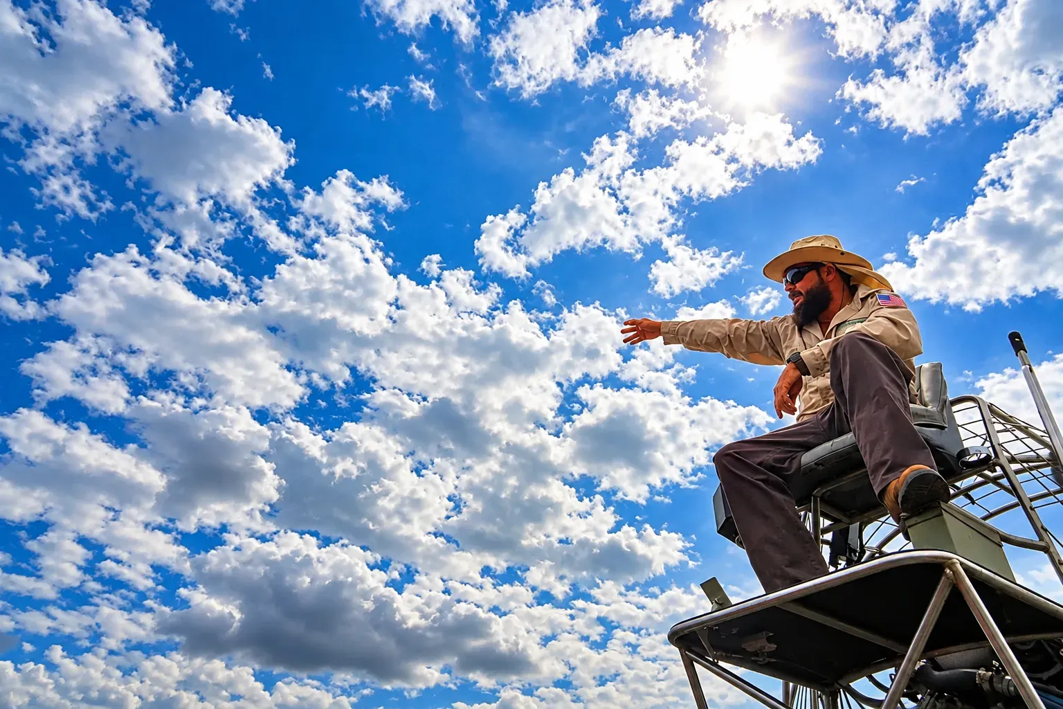 Everglades tours from Miami with an airboat guide during a Florida Everglades adventure