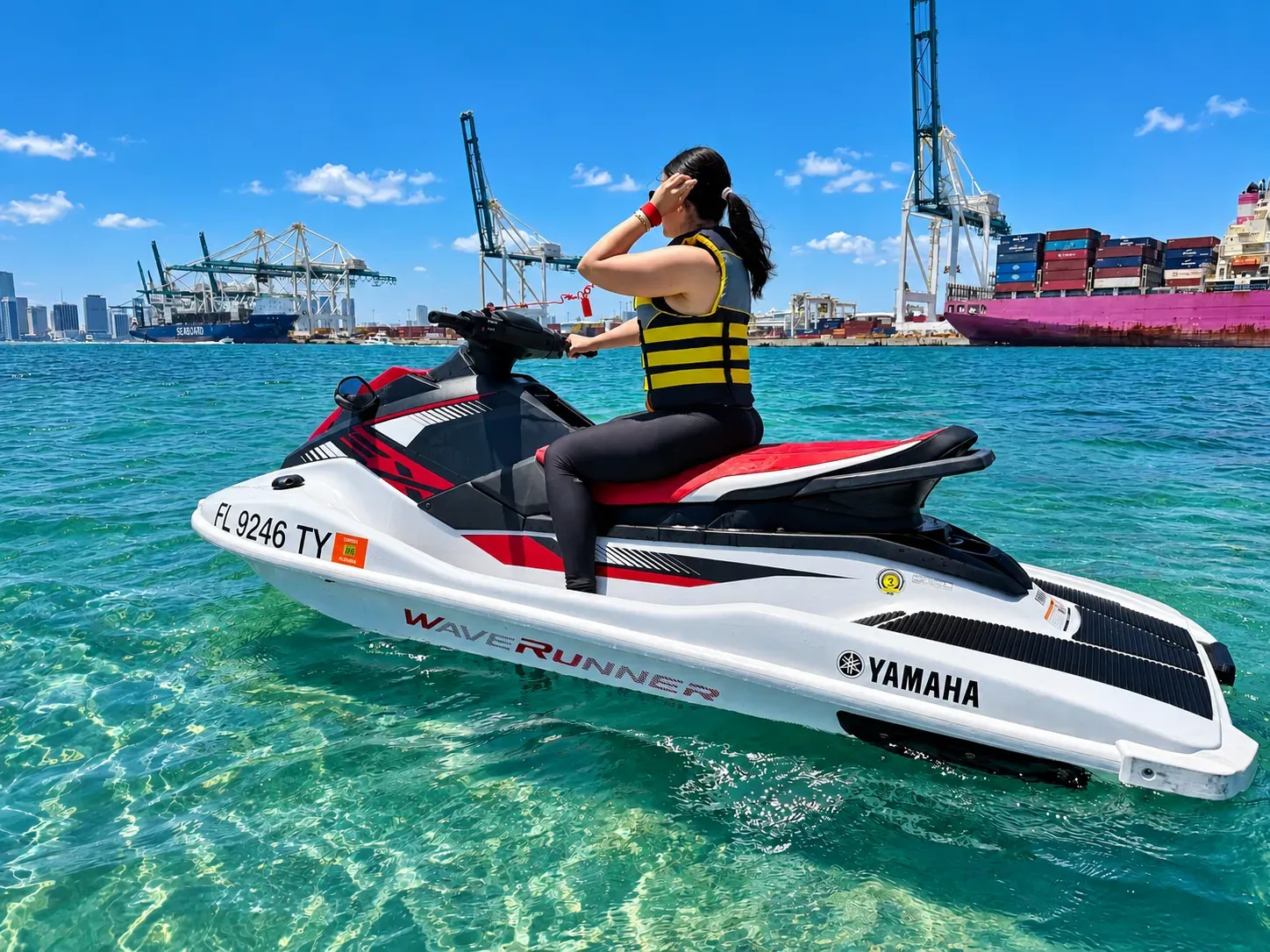 Jet ski rentals in Miami Beach from Bayside near PortMiami