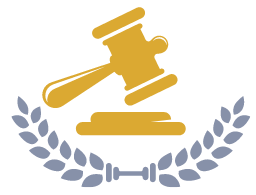 The logo of the Law Office of Ralph G. Torres, a judge's gavel with a laurel wreath around it.