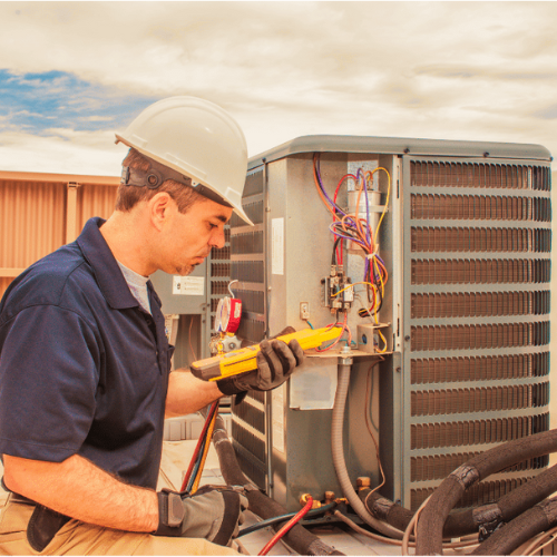 airconditioning unit worker