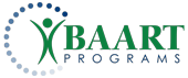 BAART Programs logo with green text and a stylized person in blue and green circles