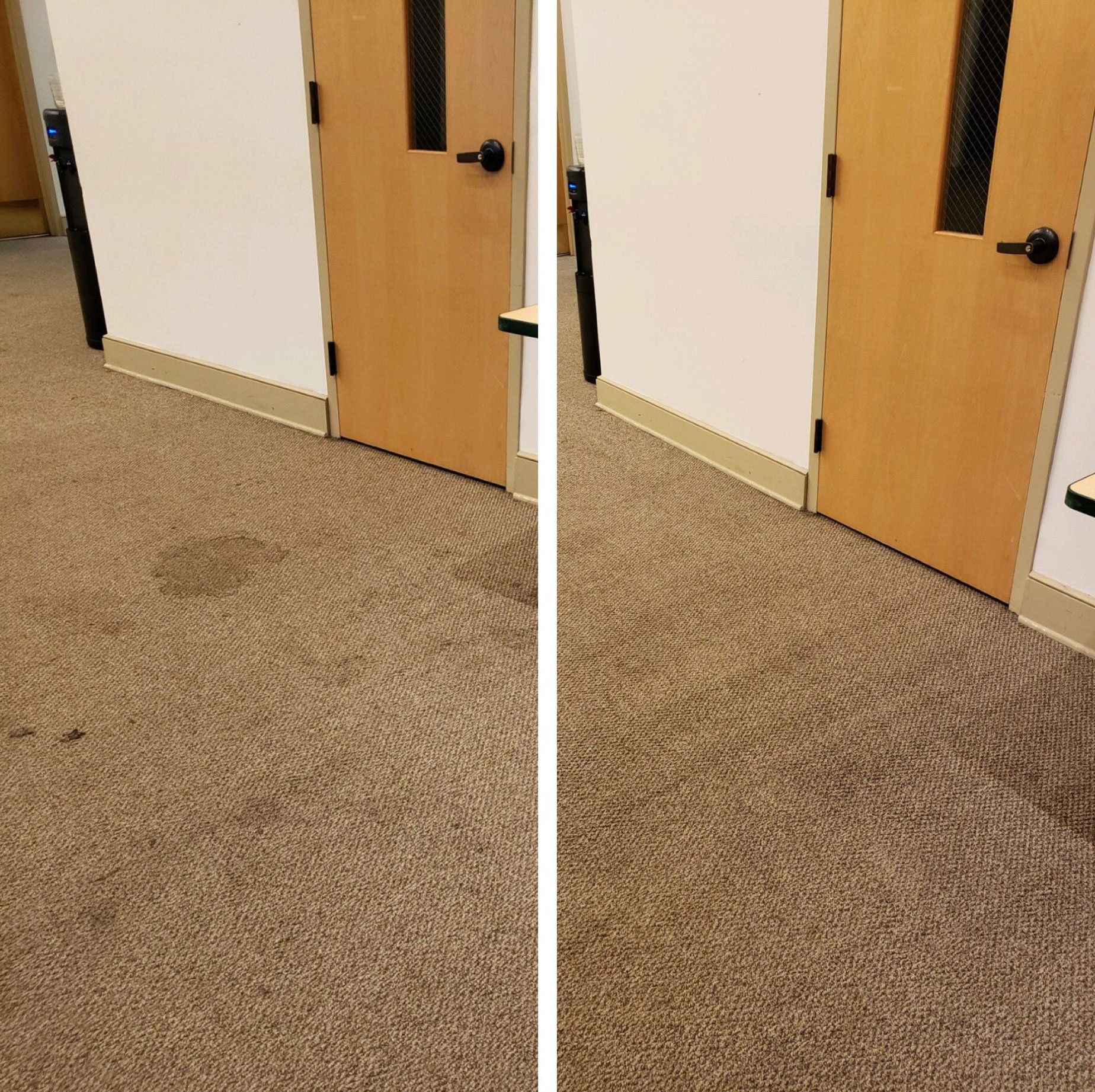 Office carpet stain Raleigh, Durham Chapel Hill Wake Forest