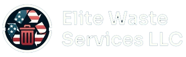 Logo: Recycling symbol with US flag elements; text "Elite Waste Services LLC".