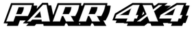 A black and white logo for parr 4x4