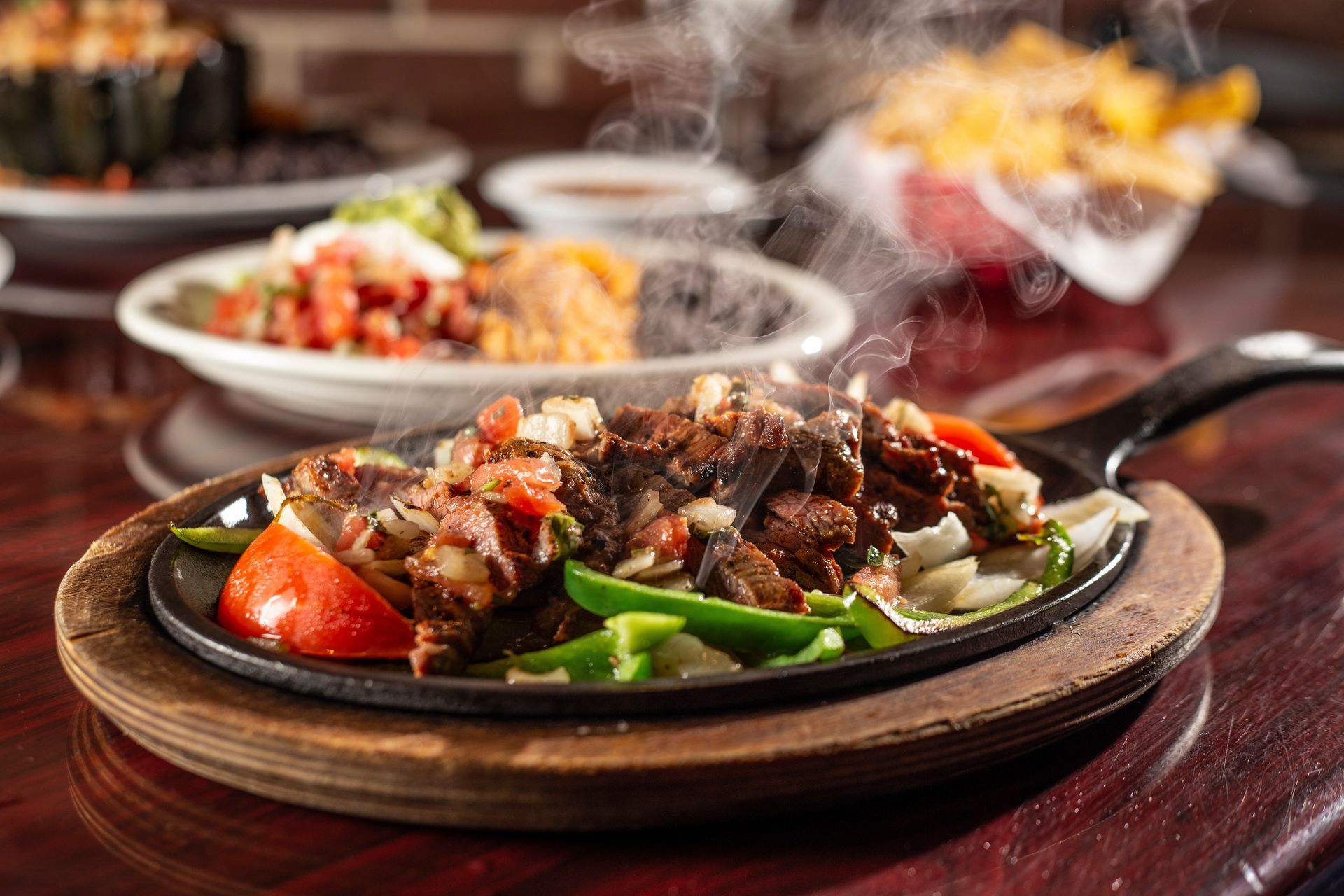 A close up of a plate of food on a table.