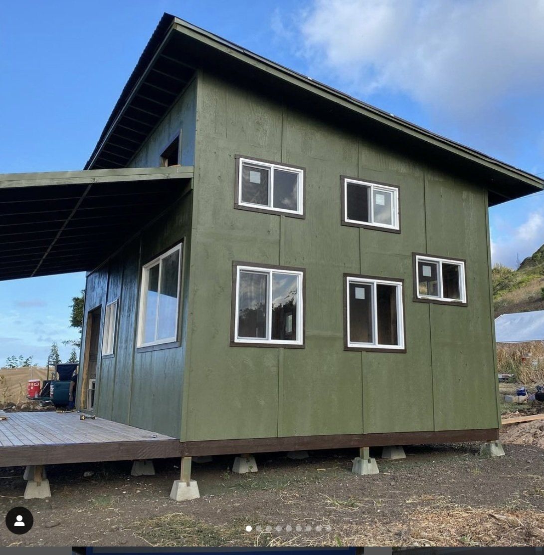 Studio Shed with decking and roof