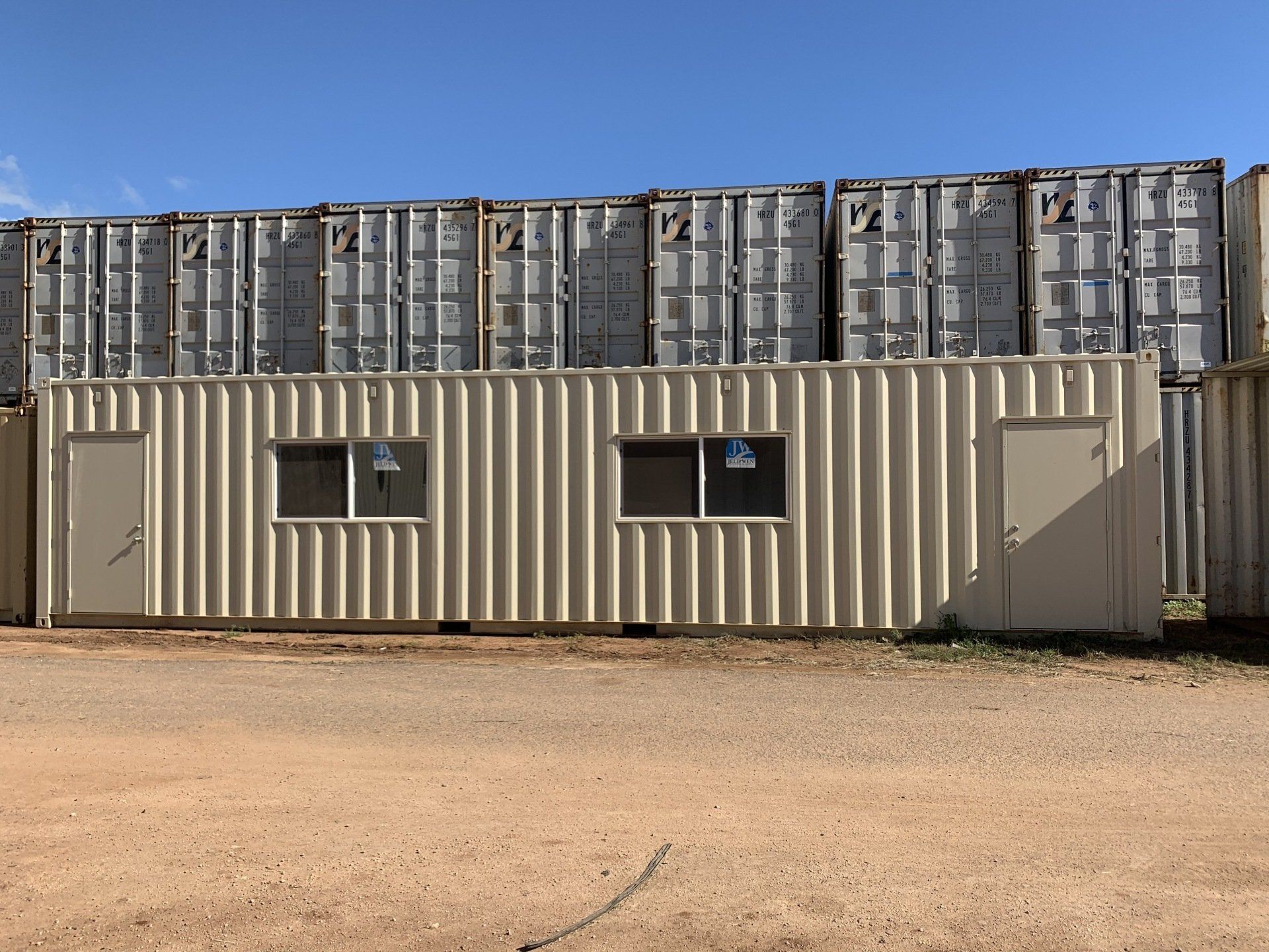 40' Shipping Container Office Deluxe Model exterior