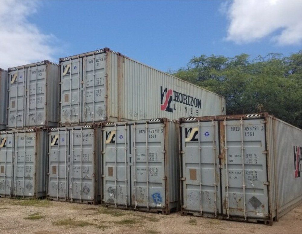 45' Used High Cube Shipping Container stacked