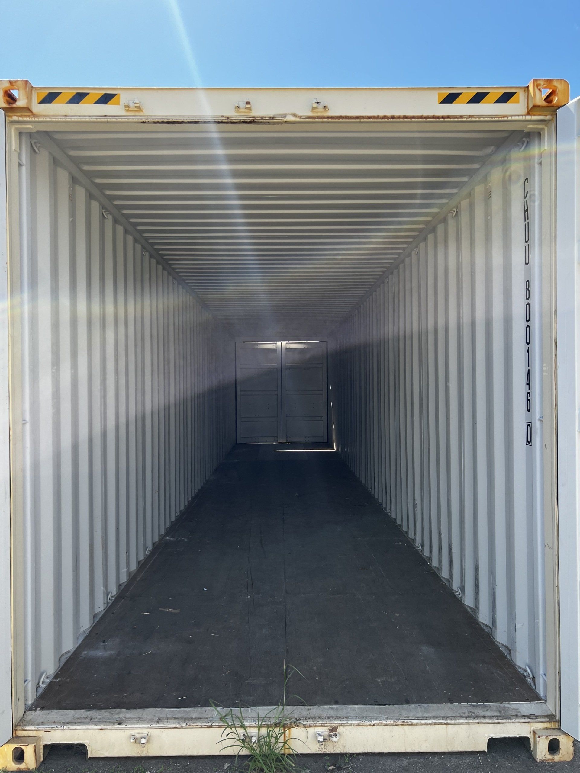 New (One Trip) 40' High Cube Shipping Container with Double Doors interior