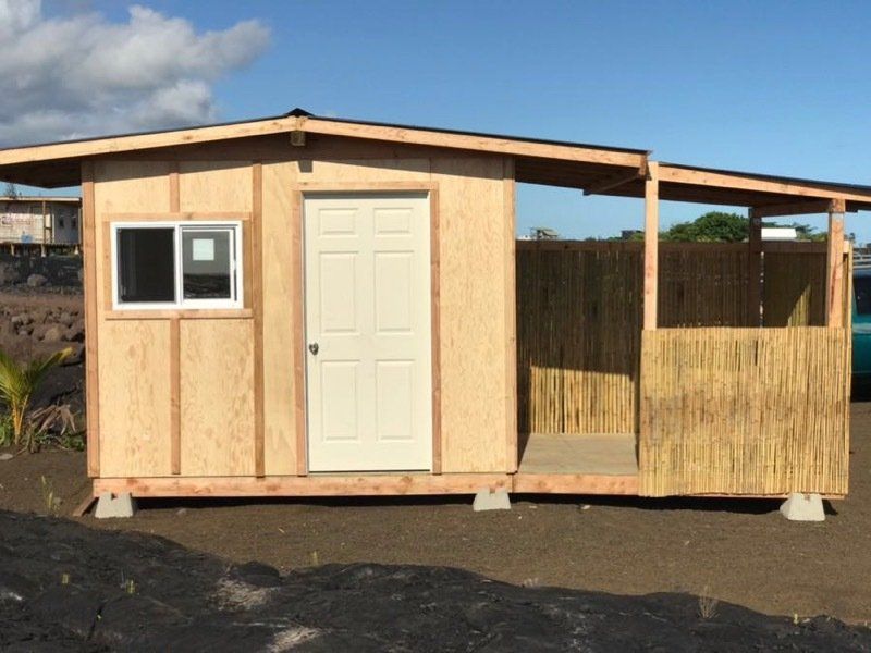 Studio Shed with extended decking and custom roofing