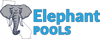 Elephant Pools logo with gray elephant and blue text on white background