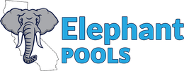 Elephant Pools logo with gray elephant and blue text on white background