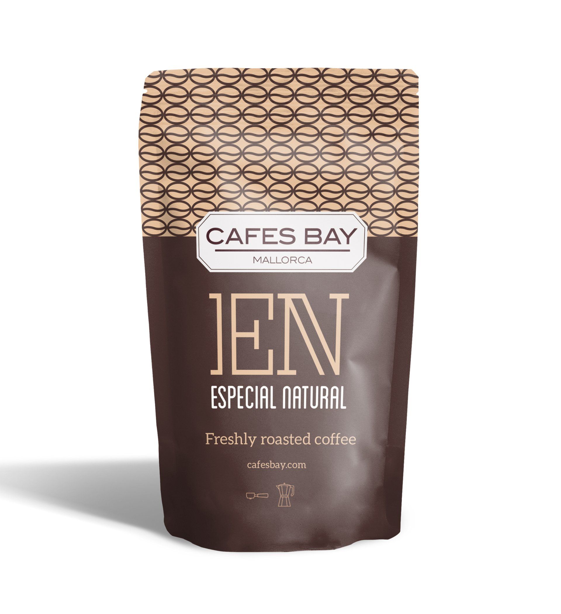 Una bolsa de cafés bay jen café natural especial