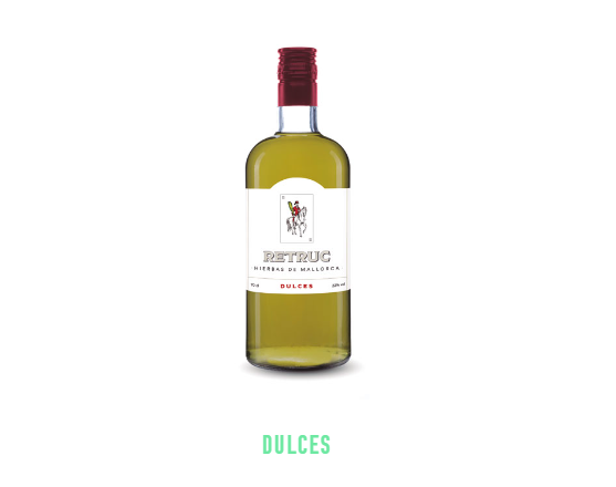 Una botella de dulces con una tapa roja sobre un fondo blanco.