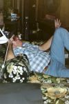 Man Relaxing on Recording Studio