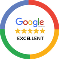 Google Reviews rating: five gold stars, 