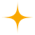 White sparkle icon on a black background