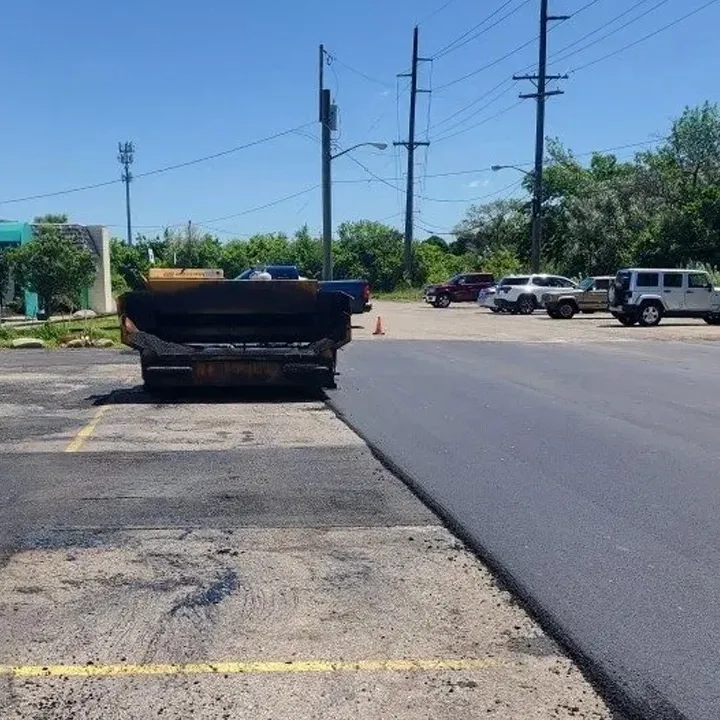 DJs Paving, Canton, MI, asphalt parking lot paving.