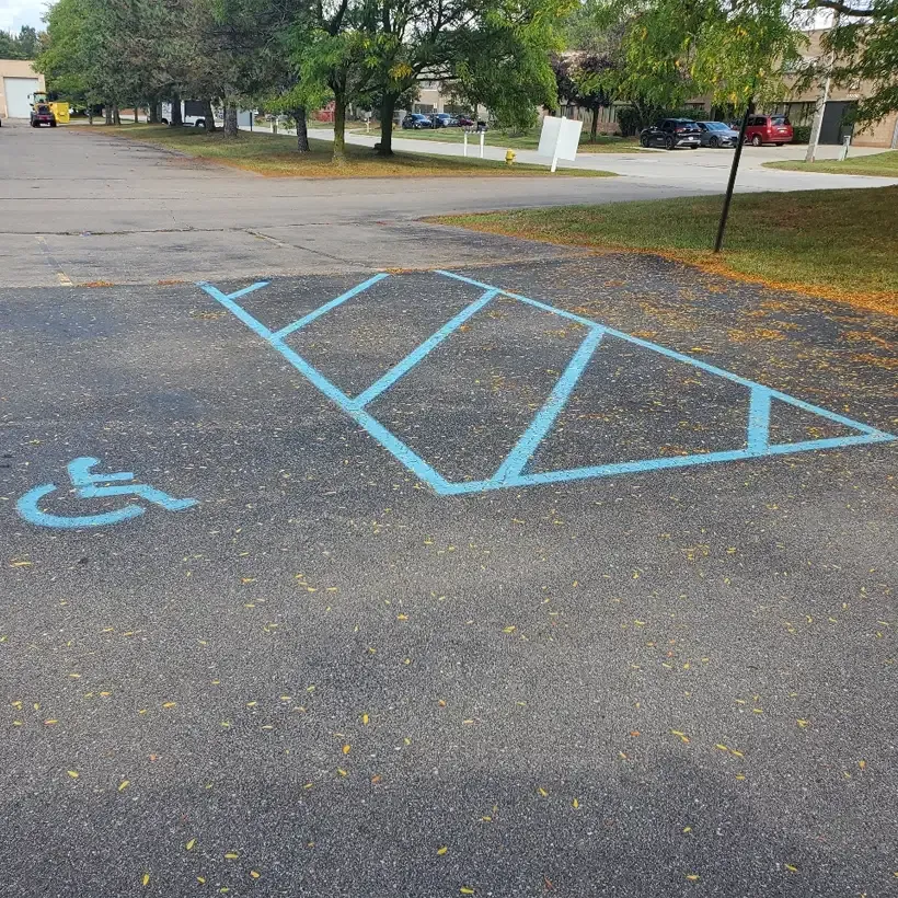 West Bloomfield's choice for professional asphalt paving is DJs Paving. Asphalt paving with handicap markings.
