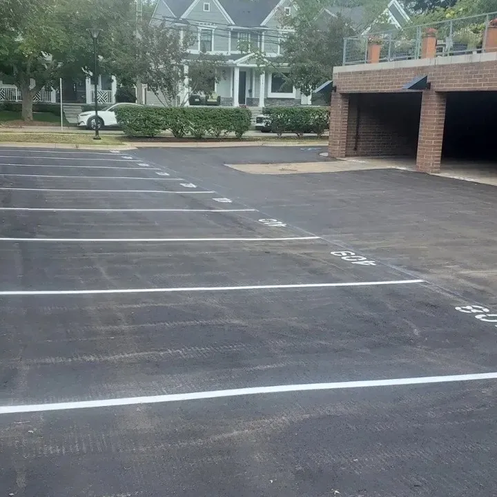 Asphlat paved parking lot, DJs Paving, Canton, MI.