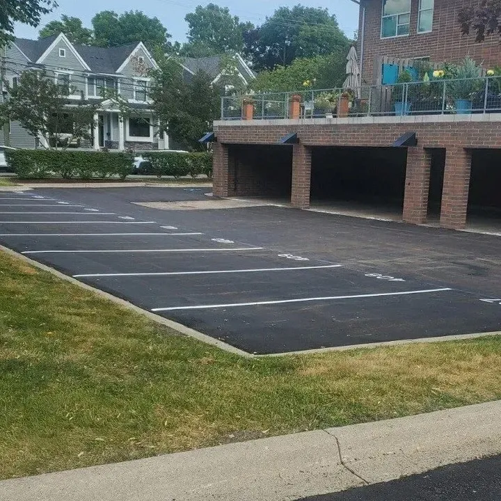 Parking lot asphalt paving, DJs Paving, Canton, MI.