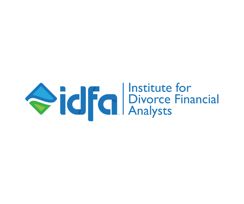 Logo for the Institute for Divorce Financial Analysts: blue and green diamond with 