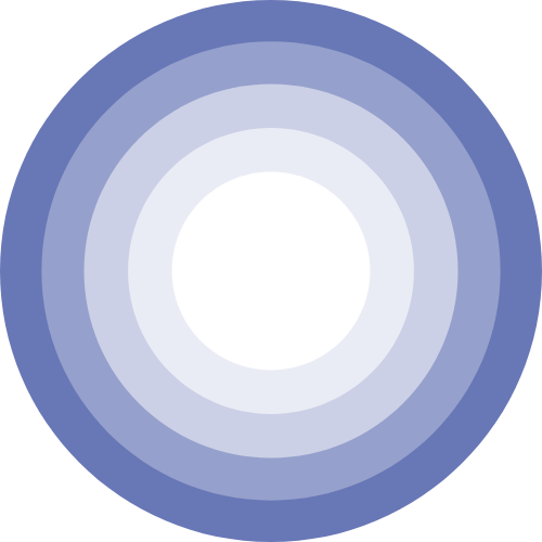 Abstract concentric blue circles