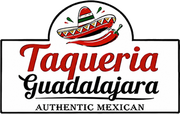 Taqueria Guadalajara logo with sombrero and Mexican flag colors, &ldquo;Authentic Mexican&rdquo; text