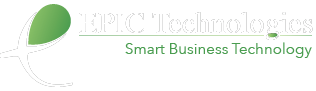 Logo of EPIC Technologies, green leaf, gray text, and tagline 