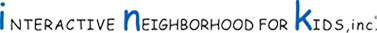 A blurry picture of the interactive neighborhood for kids inc. logo.