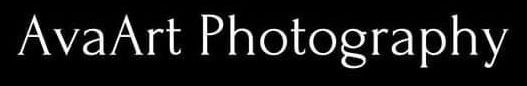 A black background with white text that says avaart photography