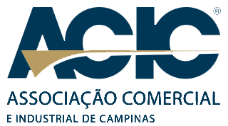 Logo da Associação Comercial e Industrial de Campinas (ACIC), com as letras ACIC em azul escuro.