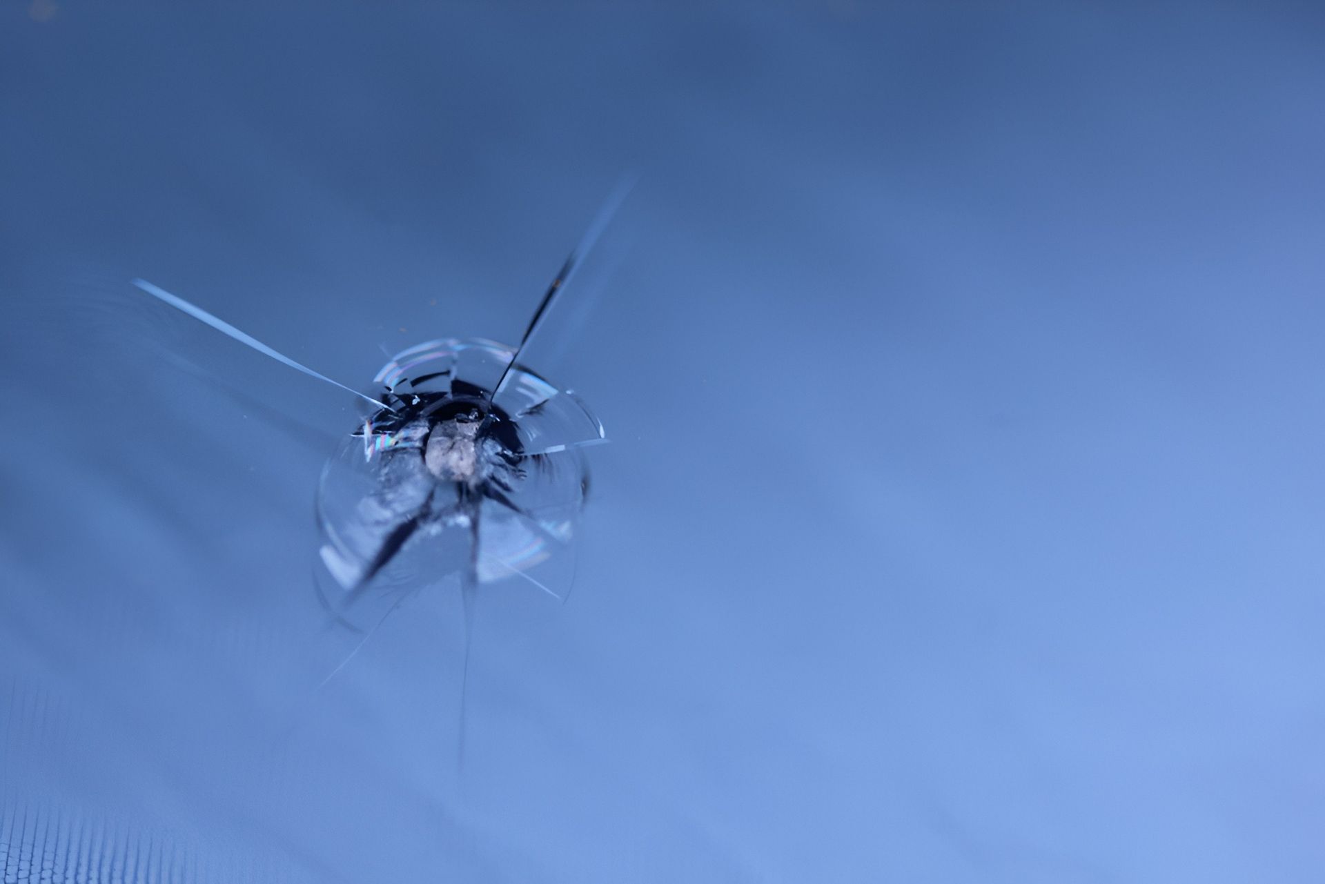 Closeup on Chip on a Windscreen — Road Runner Windscreens in South Grafton, NSW