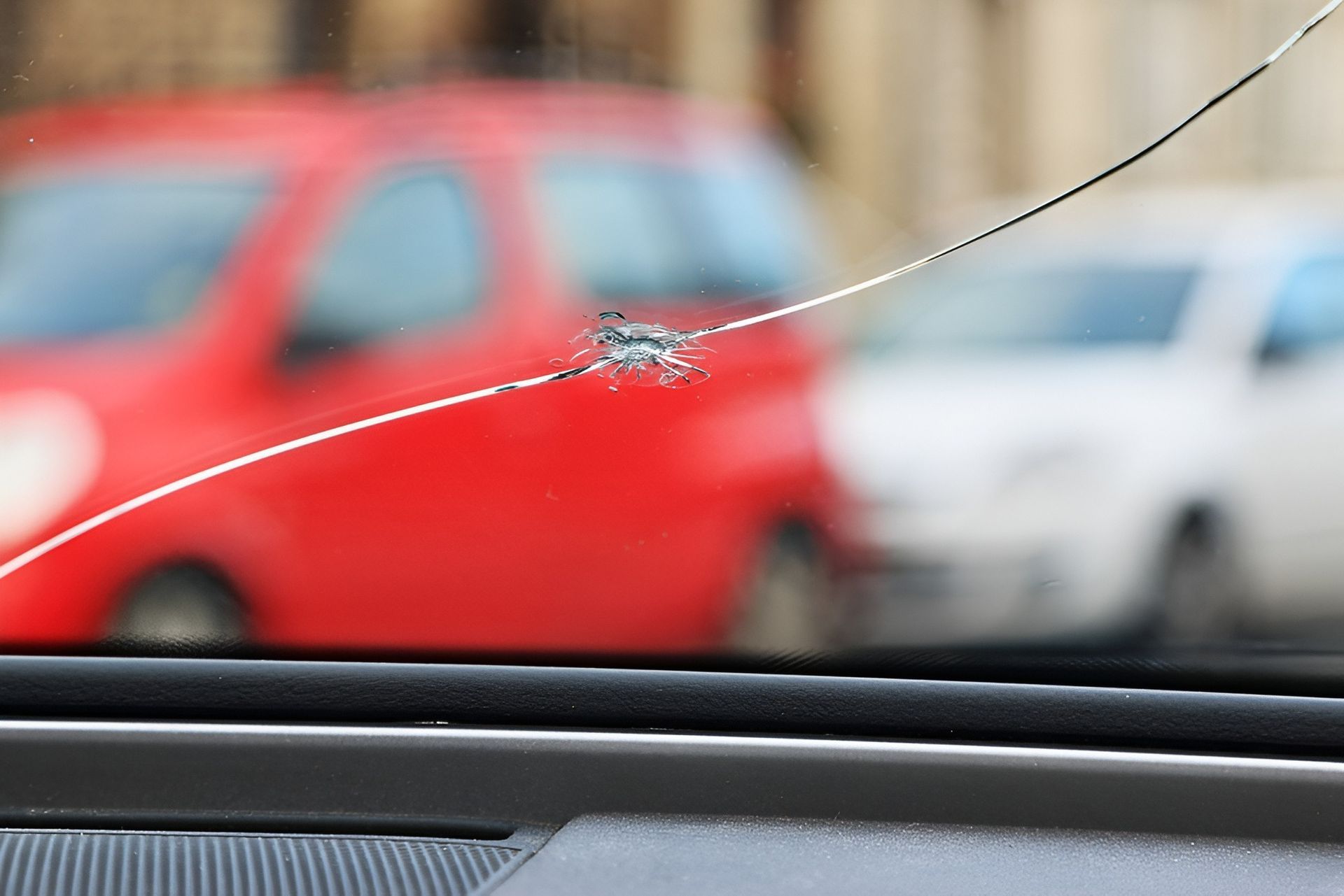 Close-up Of A Cracked Windscreen — Road Runner Windscreens in South Grafton, NSW