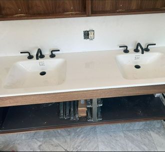 bathroom pipe fix