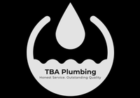 TBA PLUMBING LOGO WHITE ON BLACK