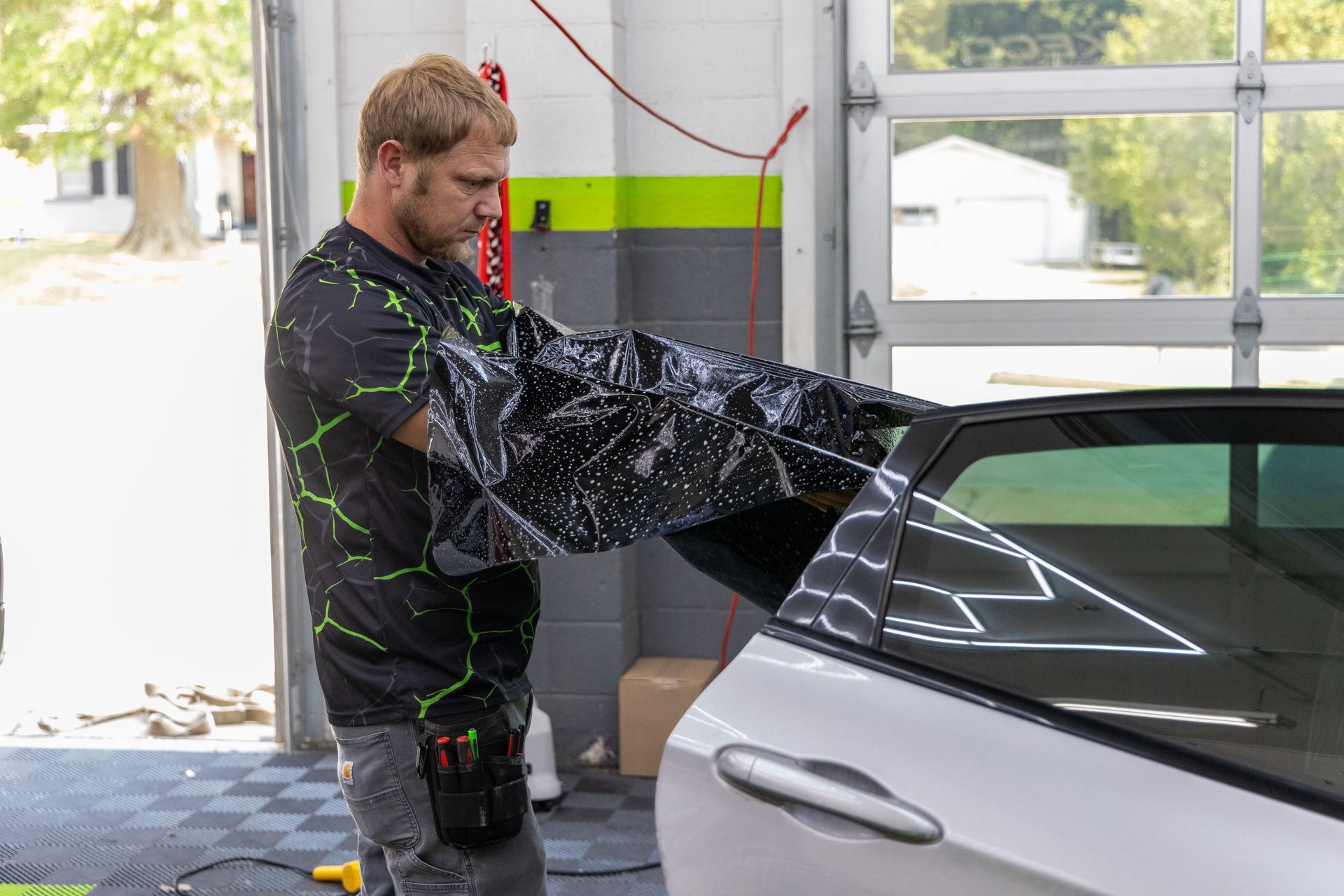 window tinting application