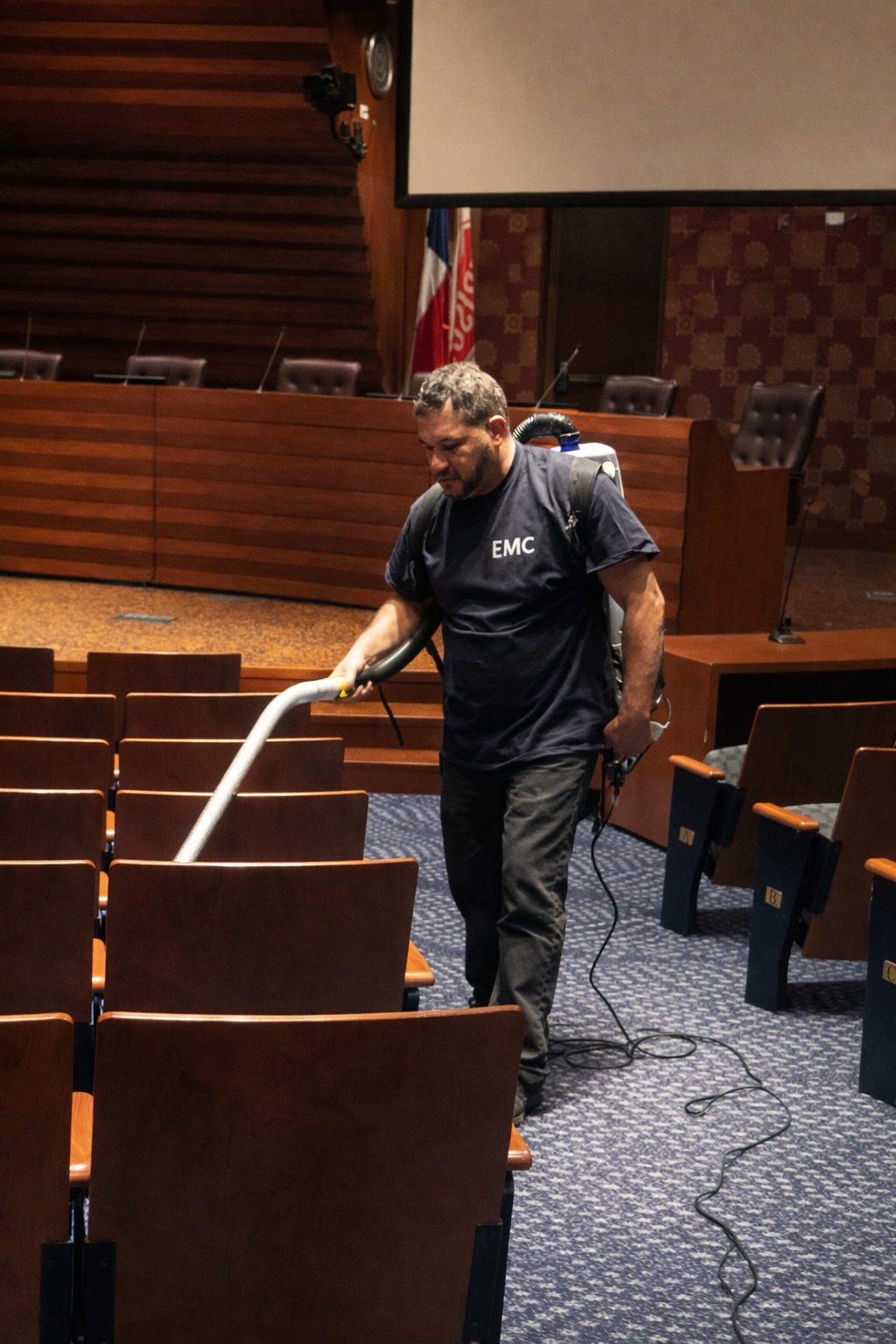 Eagle Maintenance custodial team performing commercial cleaning services on-site