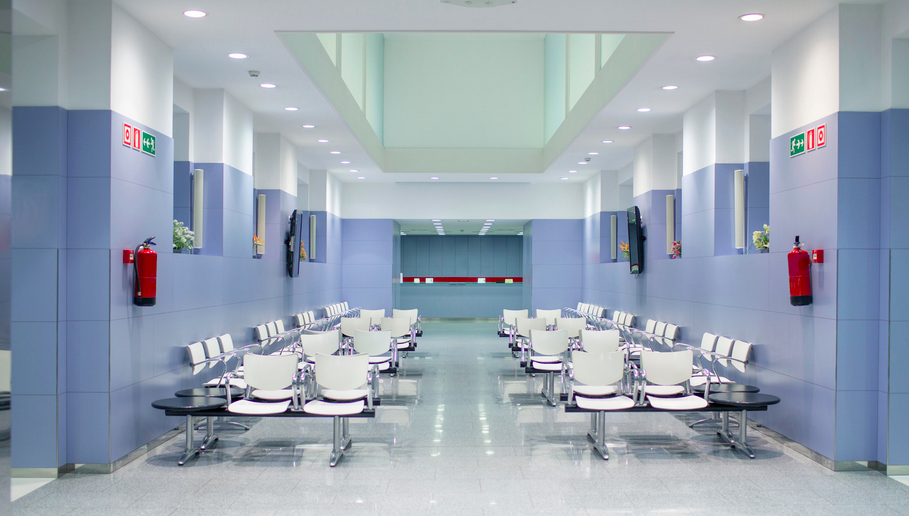 Healthcare facility waiting area — medical and clinic janitorial cleaning services