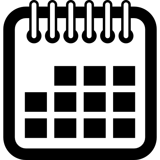 Kalenderpictogram dat een deel van de dagen van een maand weergeeft.
