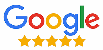 Un logo Google avec cinq étoiles dessus
