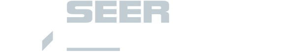 A white background with the word seer on it.