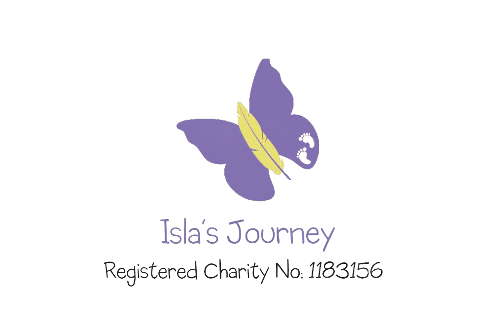Purple butterfly logo with