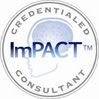 A credentialed consultant logo with a brain in the center.