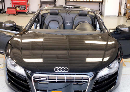 Before windshield replacement in Oceanside, CA