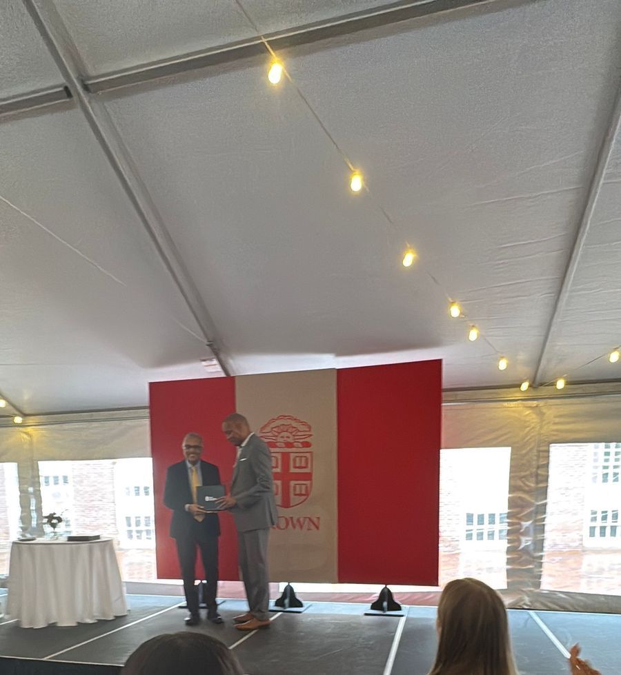 A presentation on stage at an industry event.